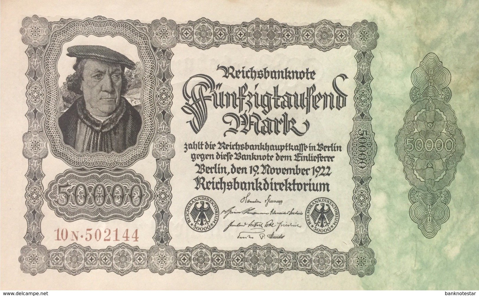 Germany 50.000 Mark, DEU-90d/Ro.79d (1922) - AU - 50000 Mark