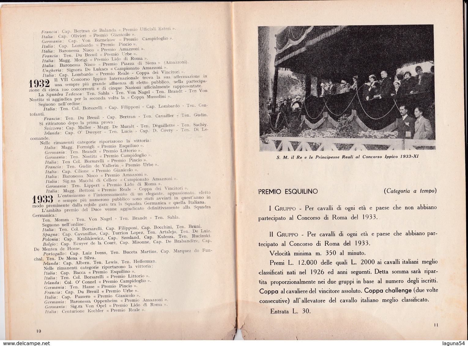 IX CONCORSO IPPICO INTERNAZIONALE ROMA PIAZZA DI SIENA 1934 PROGRAMMA  - TORNEO POLO - Programmi