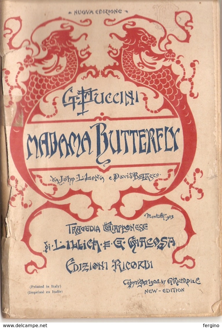 G. PUCCINI - MADAMA BUTTERFLY - LIBRETTO D'OPERA - Cinema & Music