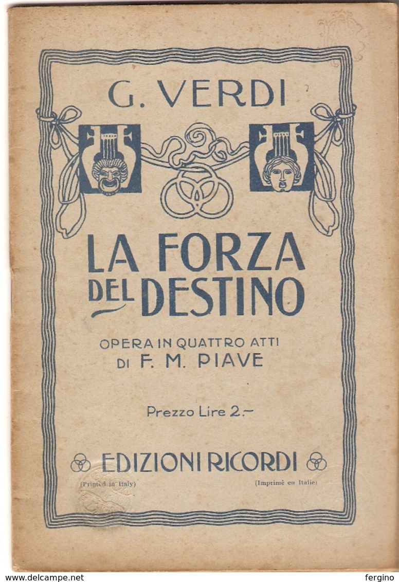 G.VERDI - LA FORZA DEL DESTINO - LIBRETTO D'OPERA - Cinema & Music