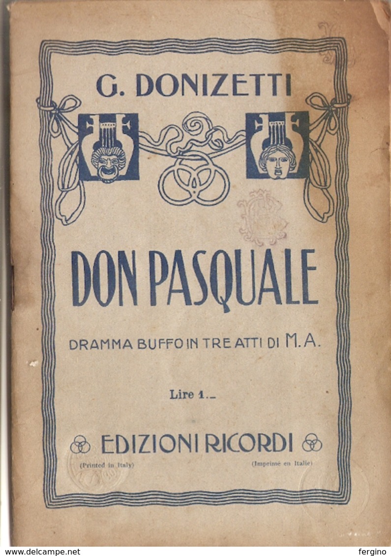 G. DONIZETTI - DON PASQUALE - LIBRETTO D'OPERA - Cinema & Music