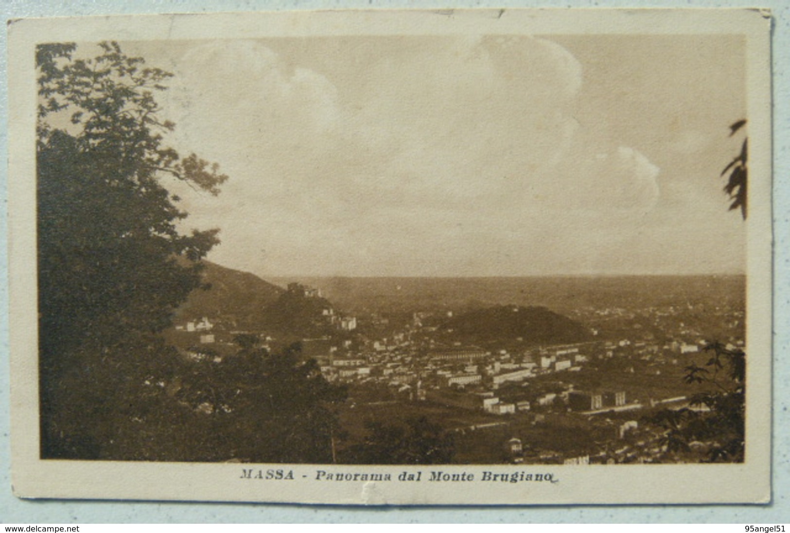 MASSA - PANORAMA DAL MONTE BRUGIANO 1910 X CREMONA - CARTOLINA DI 108 ANNI!!! - Massa