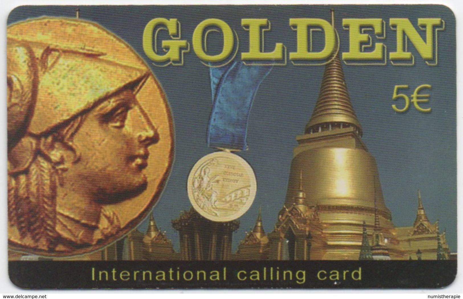 Golden 5€ Grèce : Médaille - Stamps & Coins