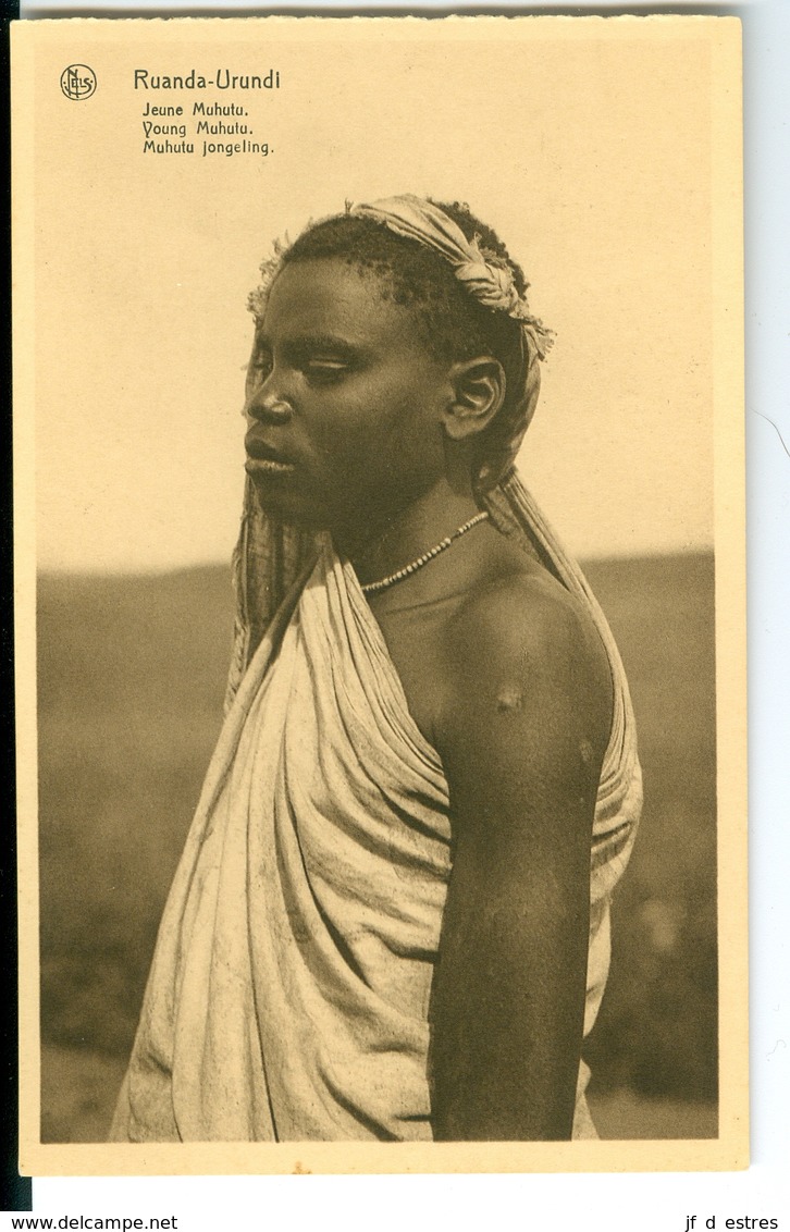 CP Ruanda-Urundi Jeune Muhutu Cliché Germain Van Den Eeckhaut Nels Années 1920 Ss. Détachée D'un Carnet - Ruanda-Urundi