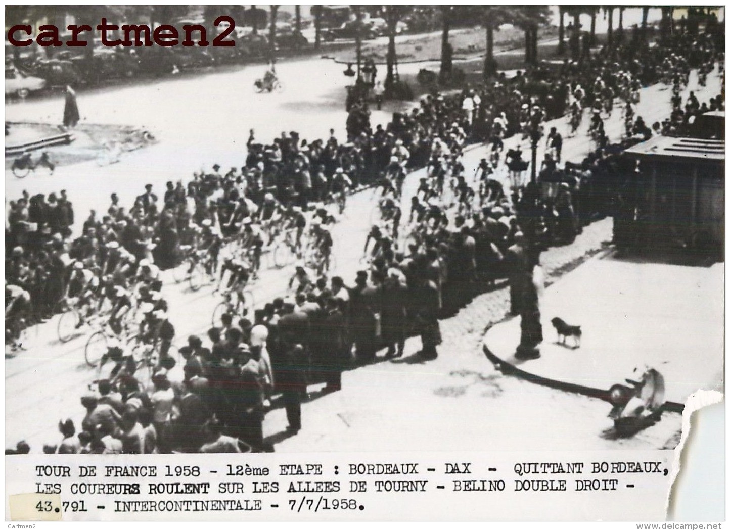 TOUR DE FRANCE 1958 12e ETAPE BORDEAUX DAX BELINO CYCLISME CYCLISTE - Deportes