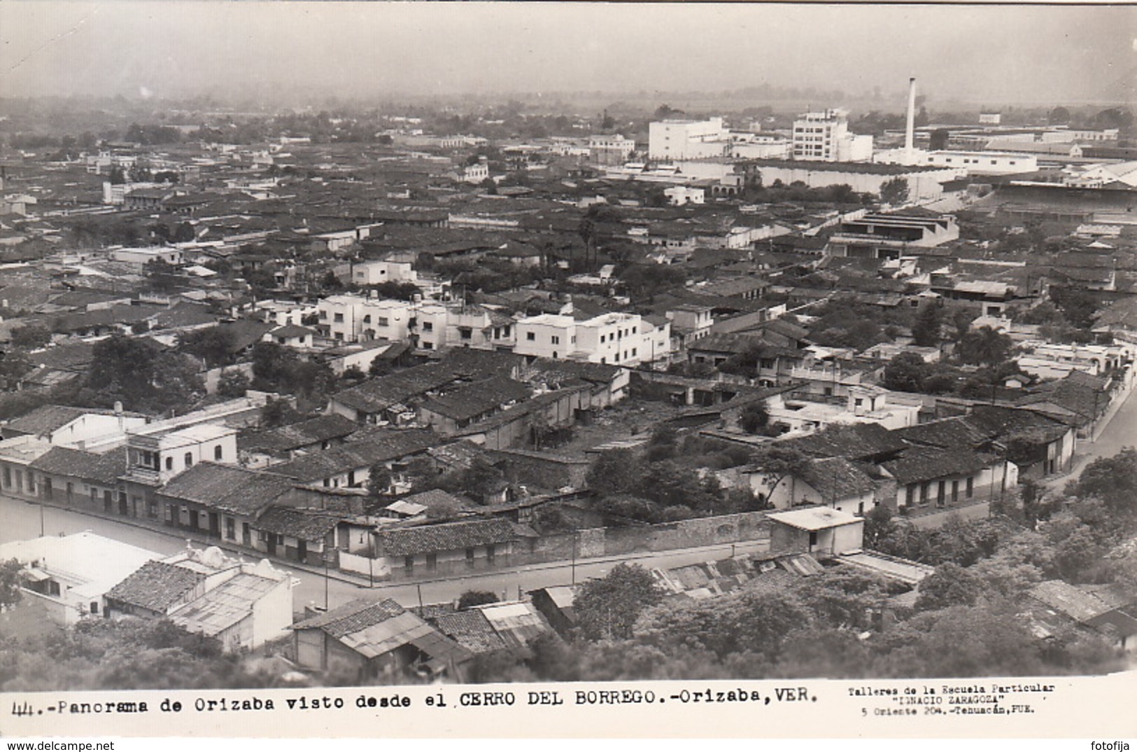 RPPC  PANORA DE  ORIZABA  DESDE EL CERRO DEL BORREGO VERACRUZ MEXICO 1924 - México