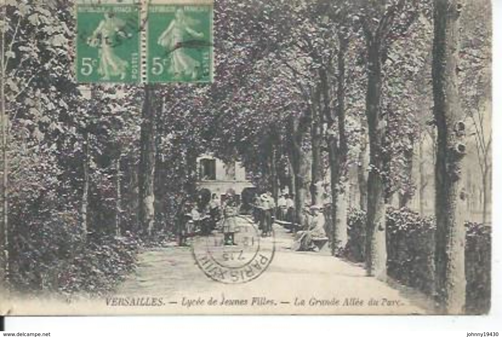 6 - VERSAILLES - LYCEE DE JEUNES FILLES - LA GRANDE ALLEE DU PARC  ( Animées ) - Versailles