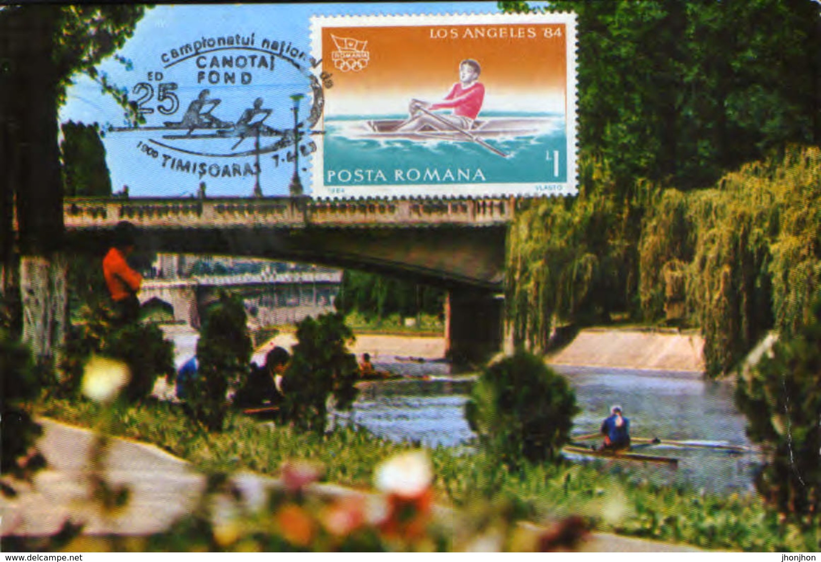 Romania - Maximum Poscard,maxicard 1989 - XXV   National Rowing Championship, Fund - Timisoara - Kanu