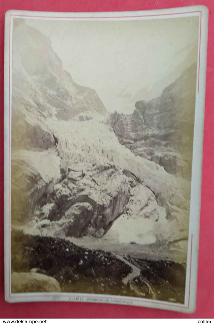 1853-95 Photo Sur Carton Glacier Supérieur De Grindelwald éditeur Auguste Garcin Geneve Suisse Savoie - Anciennes (Av. 1900)