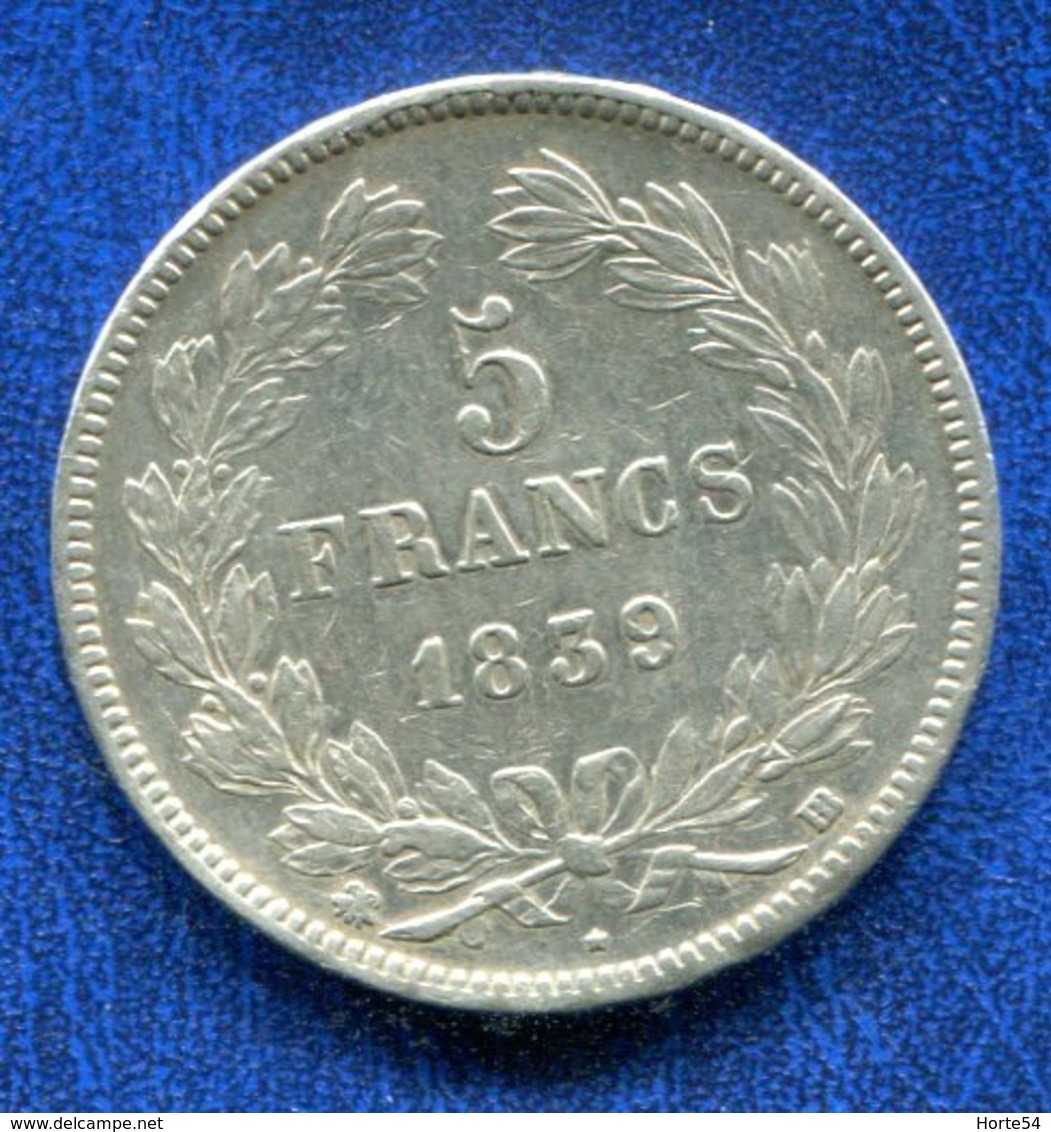 PIECE 5 FRANCS 1839 BB LOUIS PHILIPPE - Autres & Non Classés