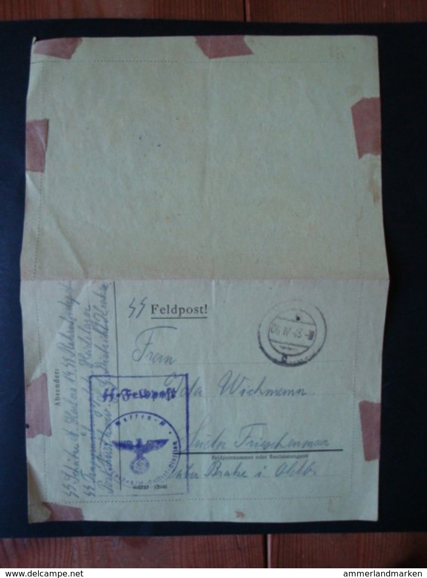 Feldpostbrief Waffen SS, SS Rekrutendepot, SS Truppenübungsplatz Heidelager, Gelaufen 1943 !! - Lettres & Documents