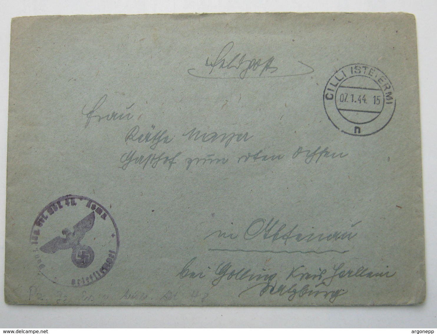 1944 , CILLI , Feldpostbrief Mit Truppensiegel + Inhalt - Briefe U. Dokumente