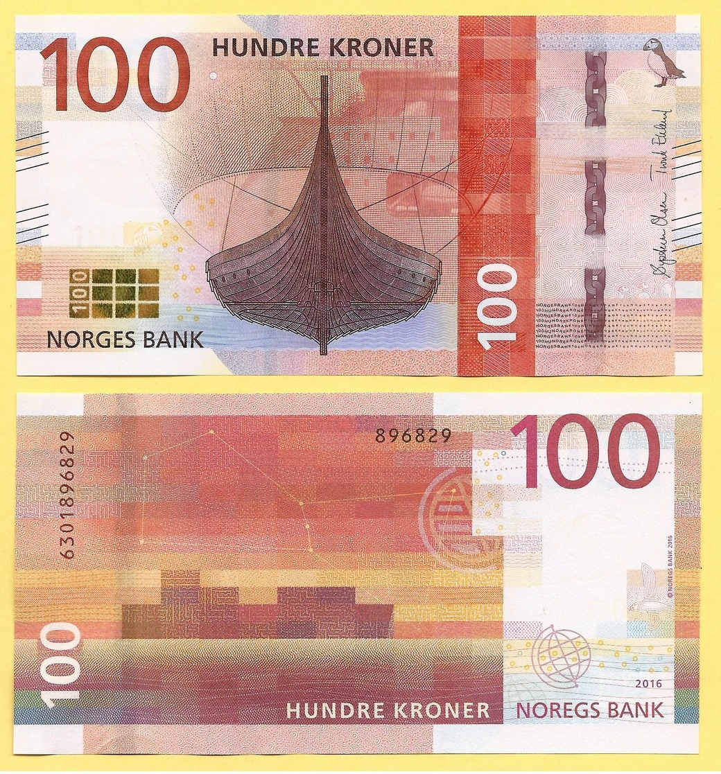 Norway 100 Kroner P-54 2016 (2017) UNC - Norvège