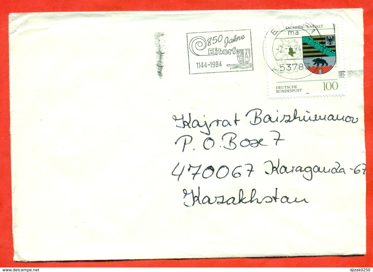 Germany 1994. Emblem. The Envelope Is Really Past Mail. With Special Blanking. - Covers & Documents