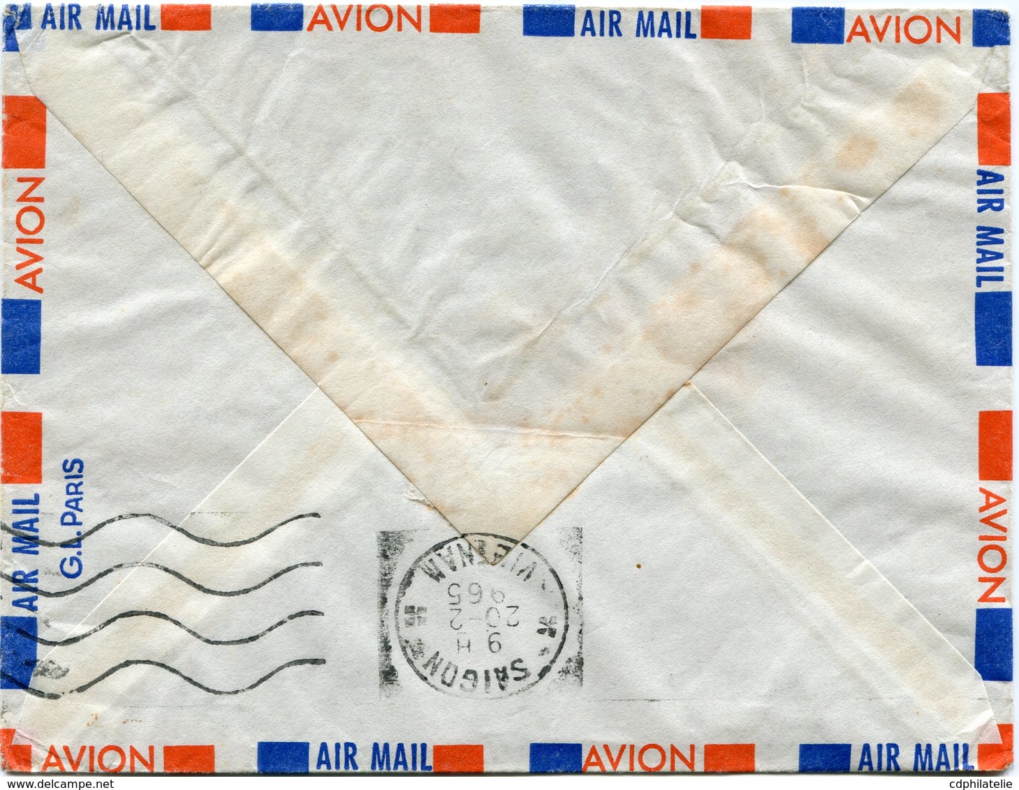 FRANCE LETTRE DEPART PARIS 17-2-1965 R. SINGER POUR LE SUD VIETNAM - 1961 Maríanne De Cocteau