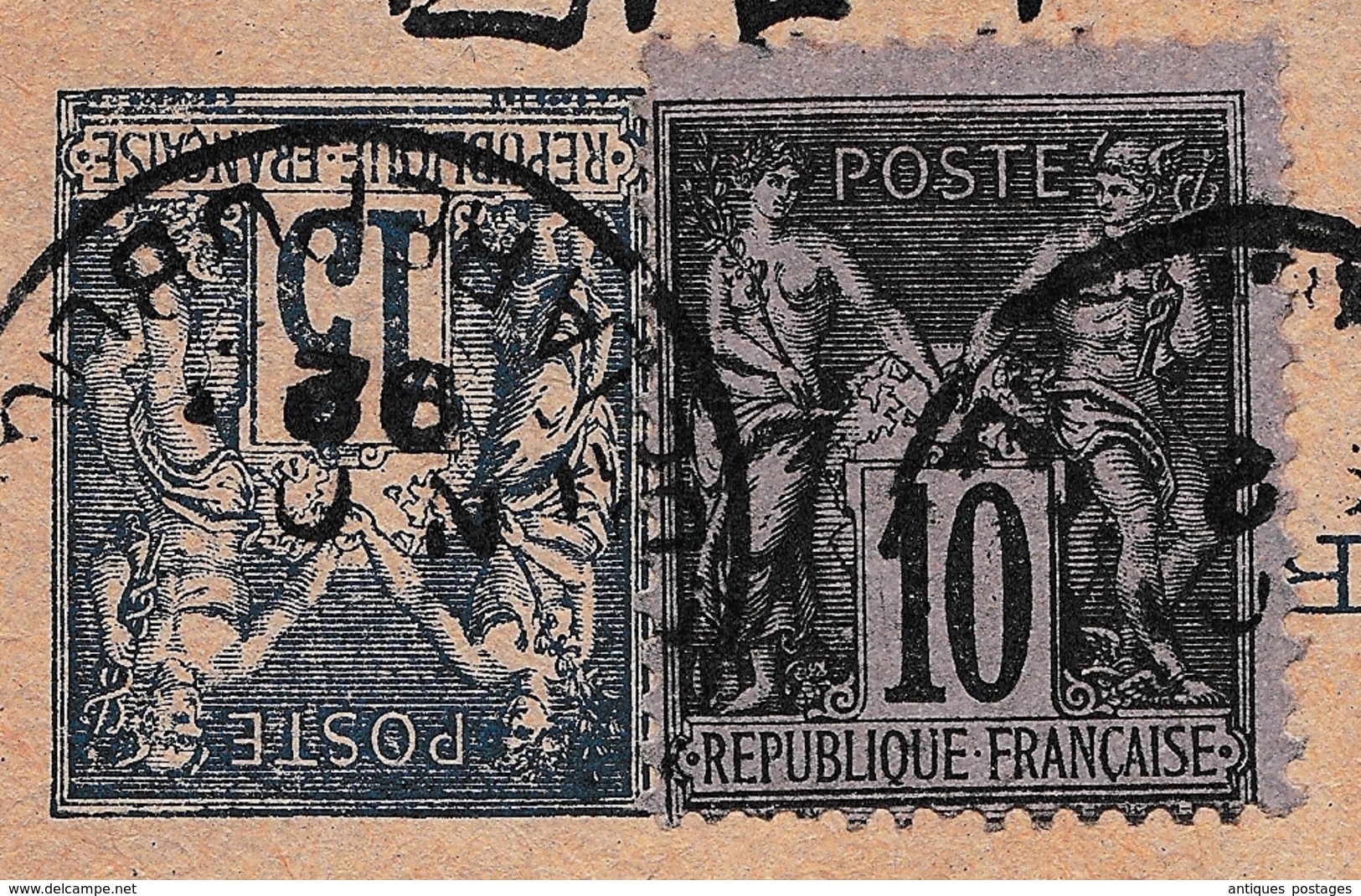 Entier Postal 1892 Type Sage Stade Deutschland - Cartes Postales Types Et TSC (avant 1995)