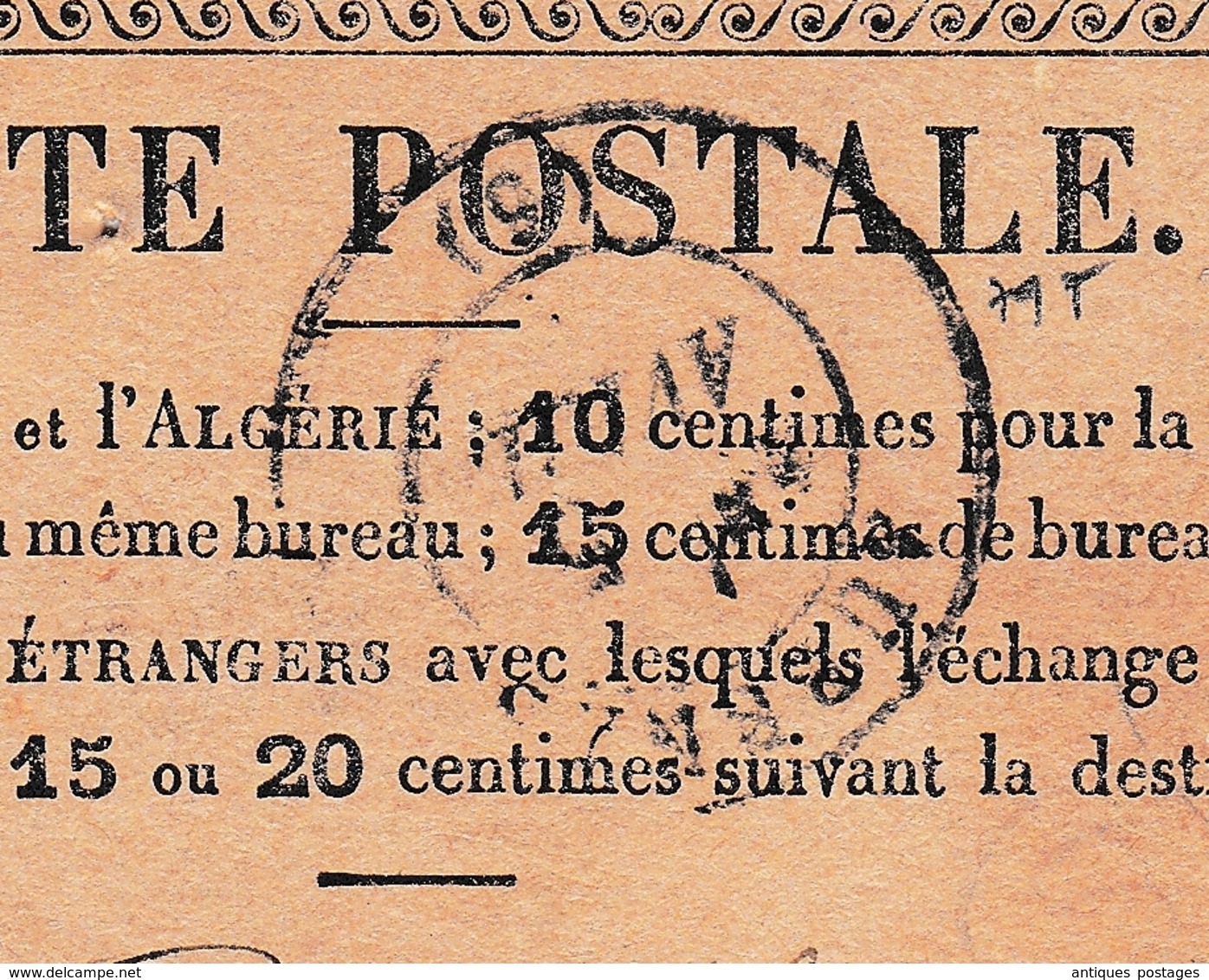 Entier Postal Aubenas Ardèche 1878 Type Sage Brun Produits Chimiques Droguerie Herboristerie Épicerie - 1876-1878 Sage (Type I)