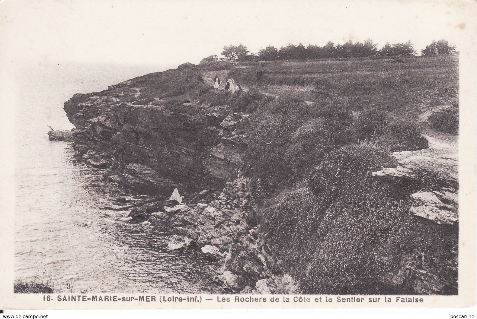 44 Sainte Marie Sur Mer , Sentier De La Falaise,promeneurs, 2 Scans - Autres & Non Classés