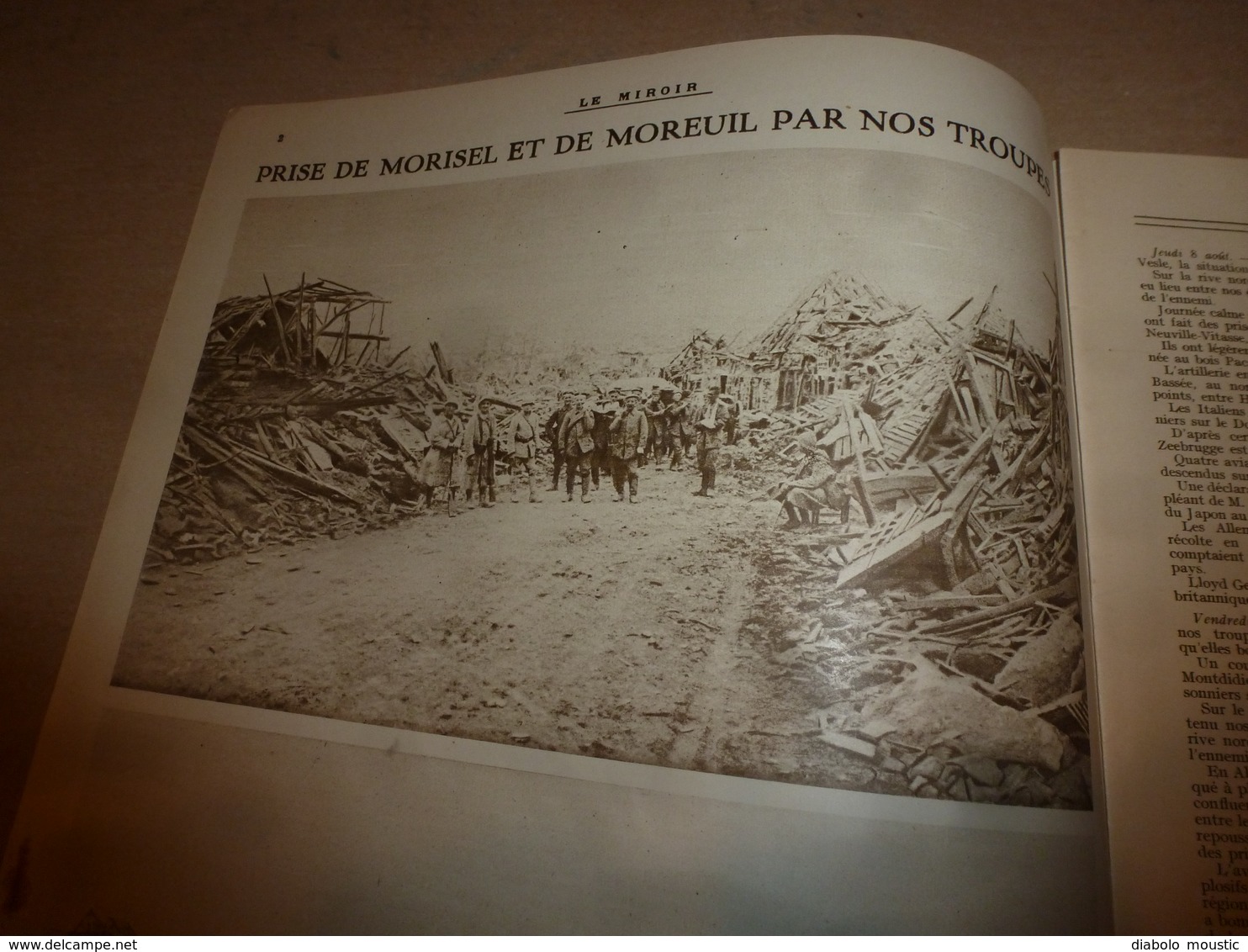 1918 LE MIROIR:Morisel,Moreuil;Les Canadiens Et Australiens à Chaulnes; Les AMEX; Nombreuses Photographies; Etc - Français