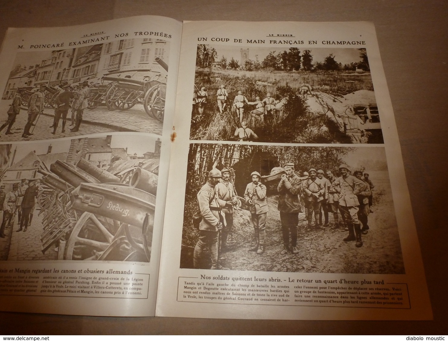 1918 LE MIROIR:Fère-en-Tardenois;US Soldiers ; Lucy-le-Bocage; Saint-Jean-des-Vignes;etc (nombreuses Photographies) - Français