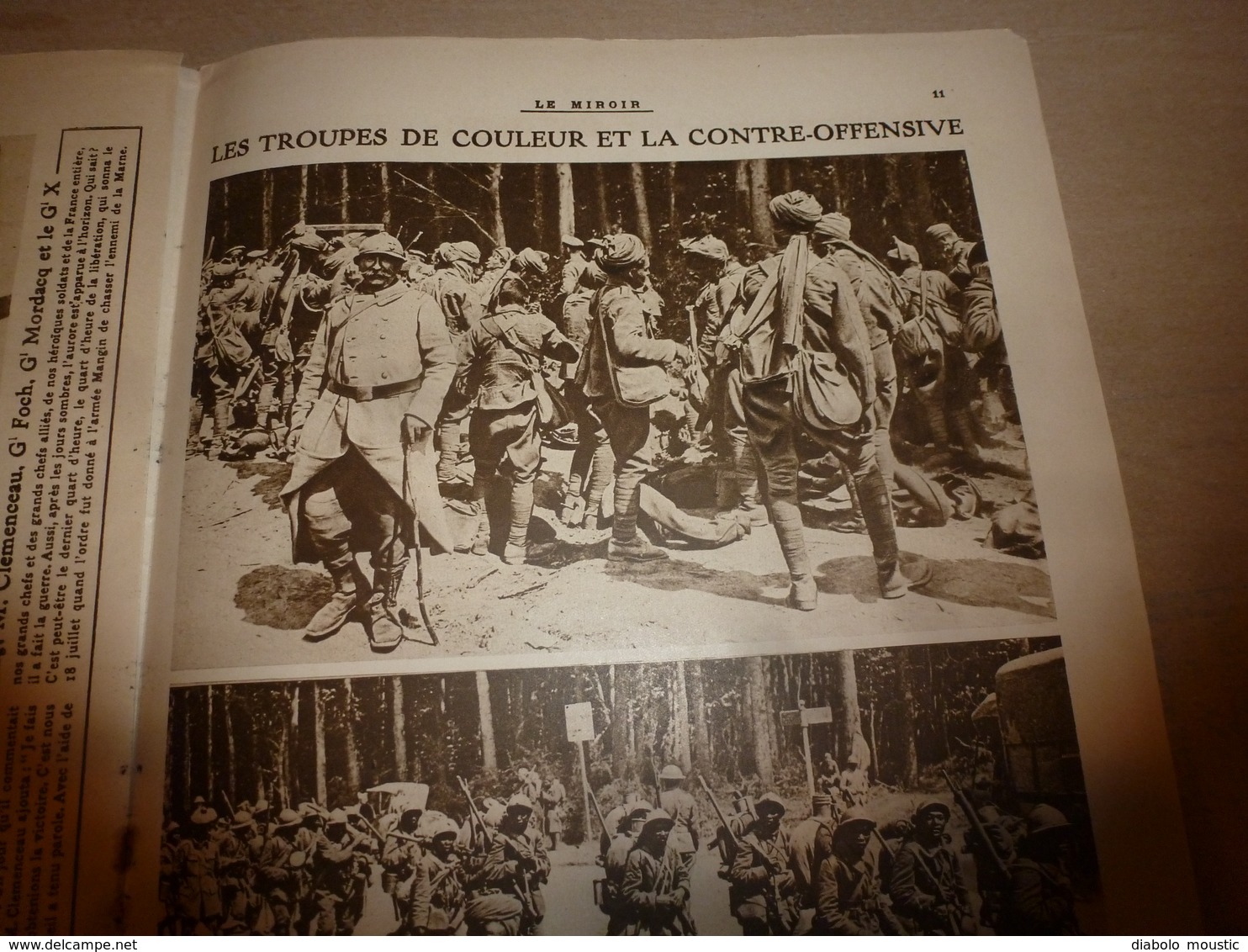 1918 LE MIROIR:Soldats hindous et sénégalais; Scots soldiers (écossais);Les Chasseurs Alpins; etc