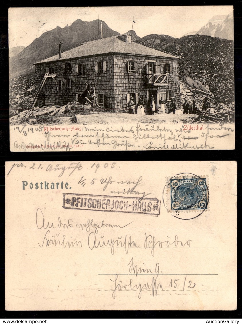 ANTICHI STATI - TERRITORI ITALIANI D’AUSTRIA - Pfitscherjoch Haus (P.ti 6) - Cartolina Animata Del 19.8.1905 - Molto Bel - Sonstige & Ohne Zuordnung