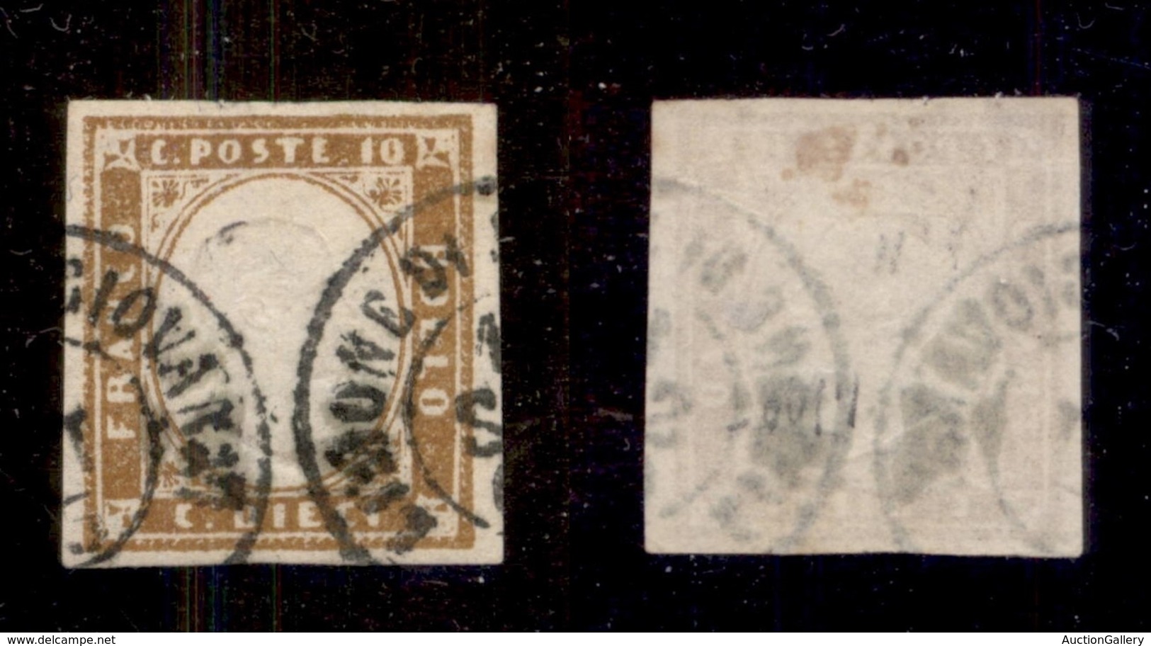 ANTICHI STATI - SARDEGNA - 1863 - 10 Cent (14E) Usato A Limone S. Giovanni (P.ti 11) - Other & Unclassified