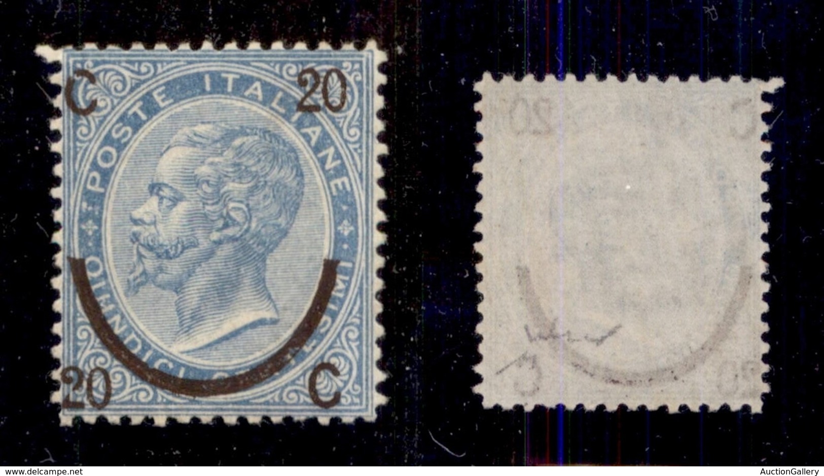 REGNO D'ITALIA - REGNO - 1865 - 20 Cent Su 15 (25-terzo Tipo) - Gomma Integra - Centratura Perfetta - Cert. Chiavarello  - Other & Unclassified