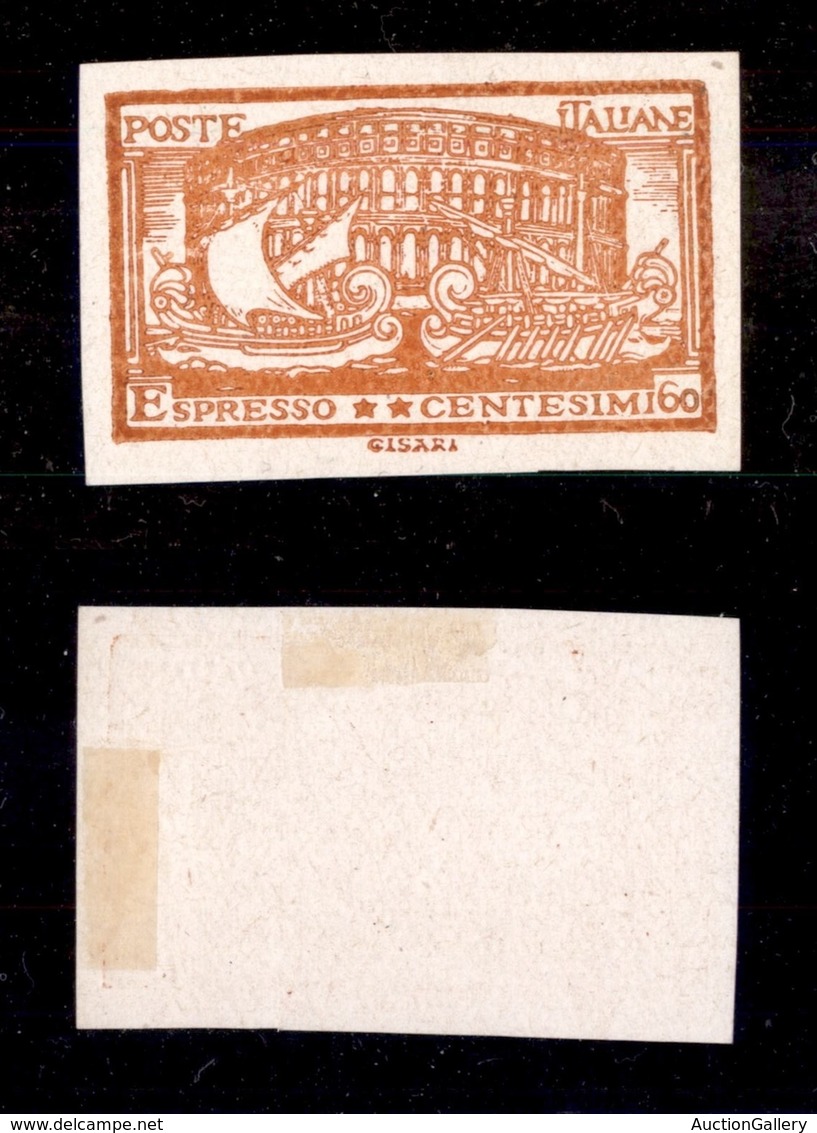 REGNO D'ITALIA - REGNO - 1923 - Serie Artistica - Saggi Cisari - 60 Cent Espresso (Unificato 118) - Arancio Su Carta Bia - Autres & Non Classés