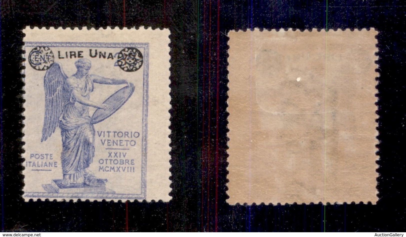 REGNO D'ITALIA - REGNO - 1924 - 1 Lira Su 25 Cent (161ga) - Dentellatura Ruotata - Gomma Originale (400) - Sonstige & Ohne Zuordnung