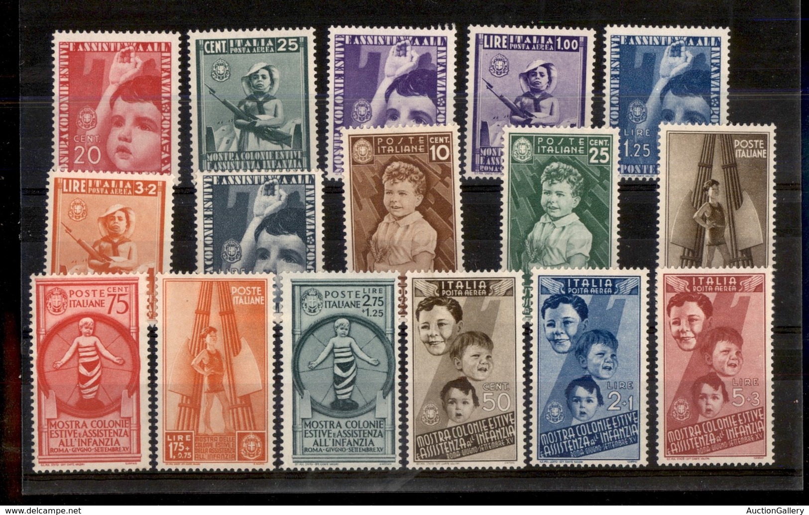 REGNO D'ITALIA - REGNO - 1937 - Colonie Estive (406/415+Aerea 100/105) - Emissione Completa - Gomma Integra (800) - Other & Unclassified