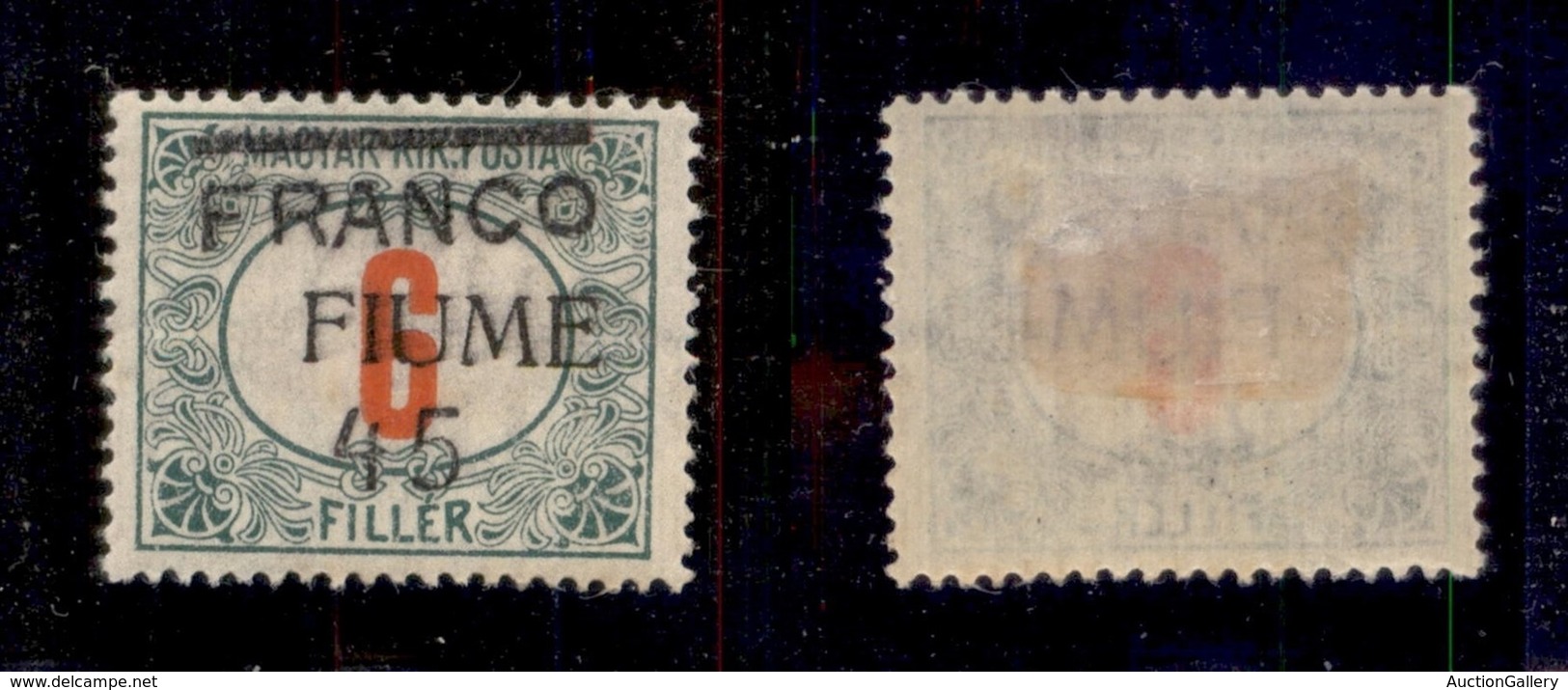 OCCUPAZIONI - FIUME - 1919 - 45 Filler Su 6 (30ce) - Sbarretta Obliqua - Gomma Originale (500) - Fiume