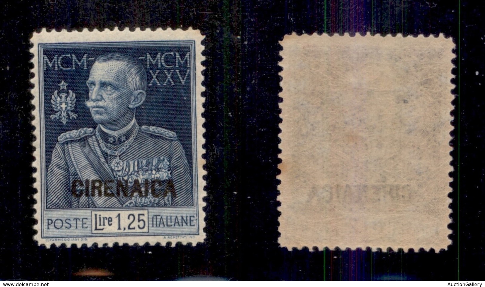 COLONIE - CIRENAICA - 1925/1926 - 1,25 Lire Giubileo (26) - Gomma Integra - Cert. AG (2.000) - Other & Unclassified