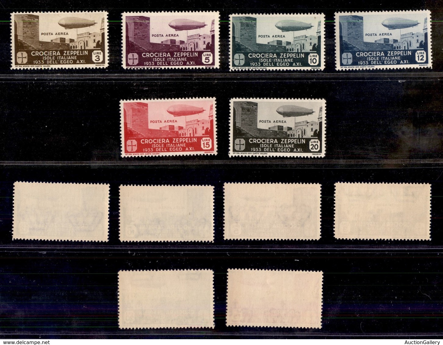 COLONIE - EGEO - 1933 - Zeppelin (22/27-Aerea) - Serie Completa - Gomma Integra (2.500) - Autres & Non Classés