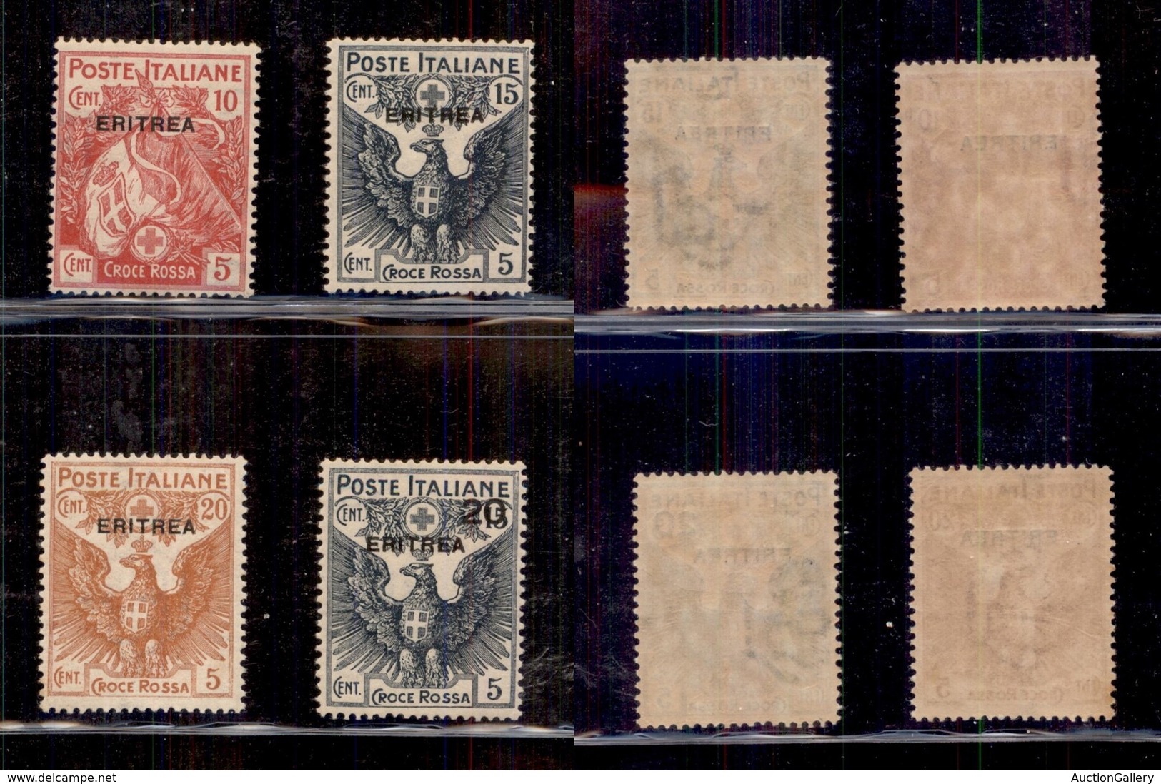 COLONIE - ERITREA - 1916 - Croce Rossa (41/44) - Serie Completa - Gomma Integra (350) - Autres & Non Classés