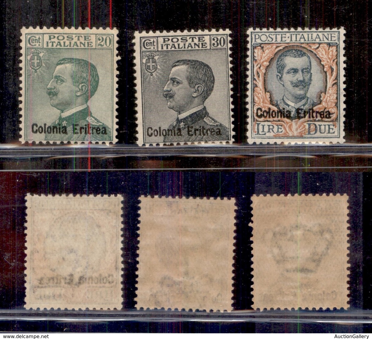 COLONIE - ERITREA - 1925 - Michetti E Floreale (93/95) - Serie Completa - Gomma Integra - Cert. AG (550) - Sonstige & Ohne Zuordnung