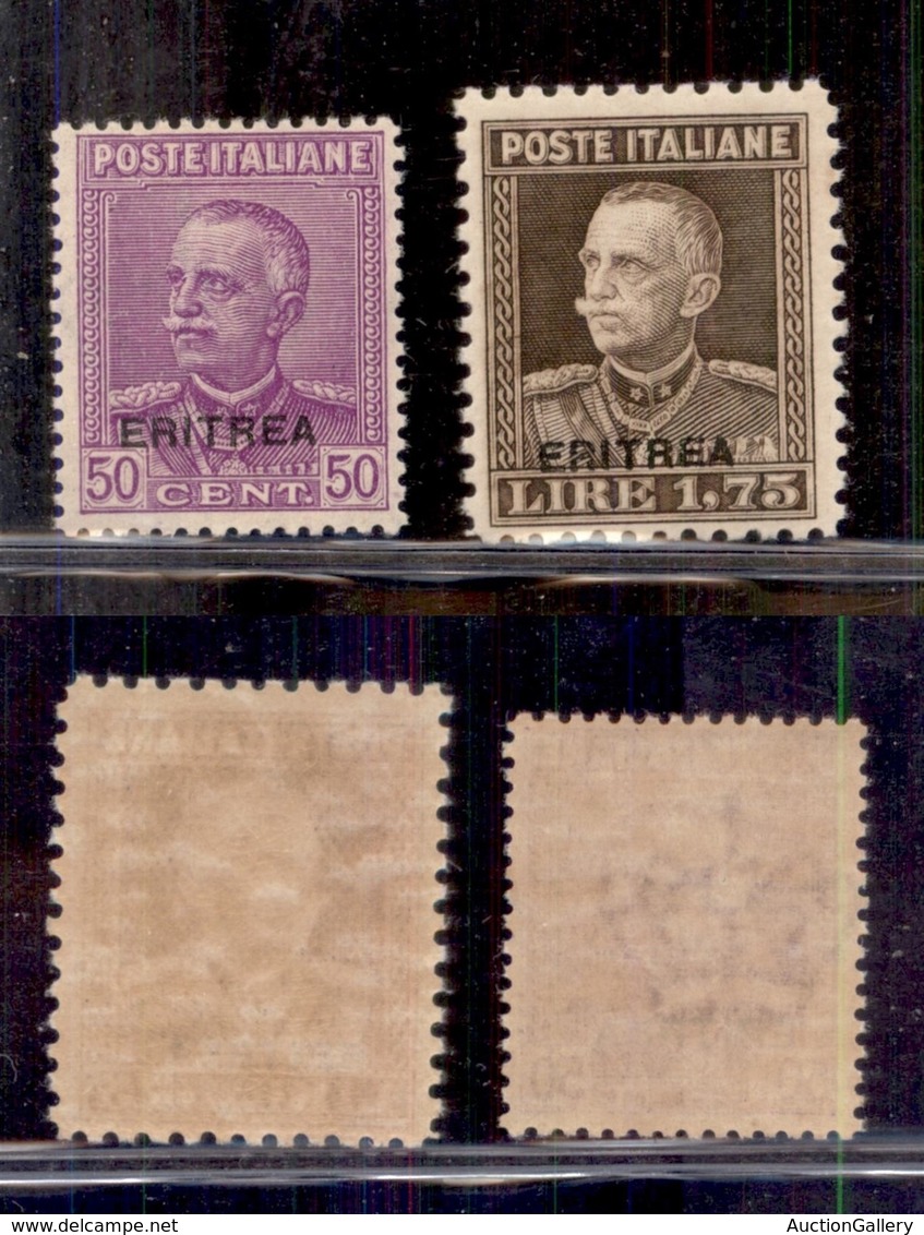 COLONIE - ERITREA - 1928/1929 - Soprastampati (136/137) - Serie Completa - Cert. AG (650) - Sonstige & Ohne Zuordnung