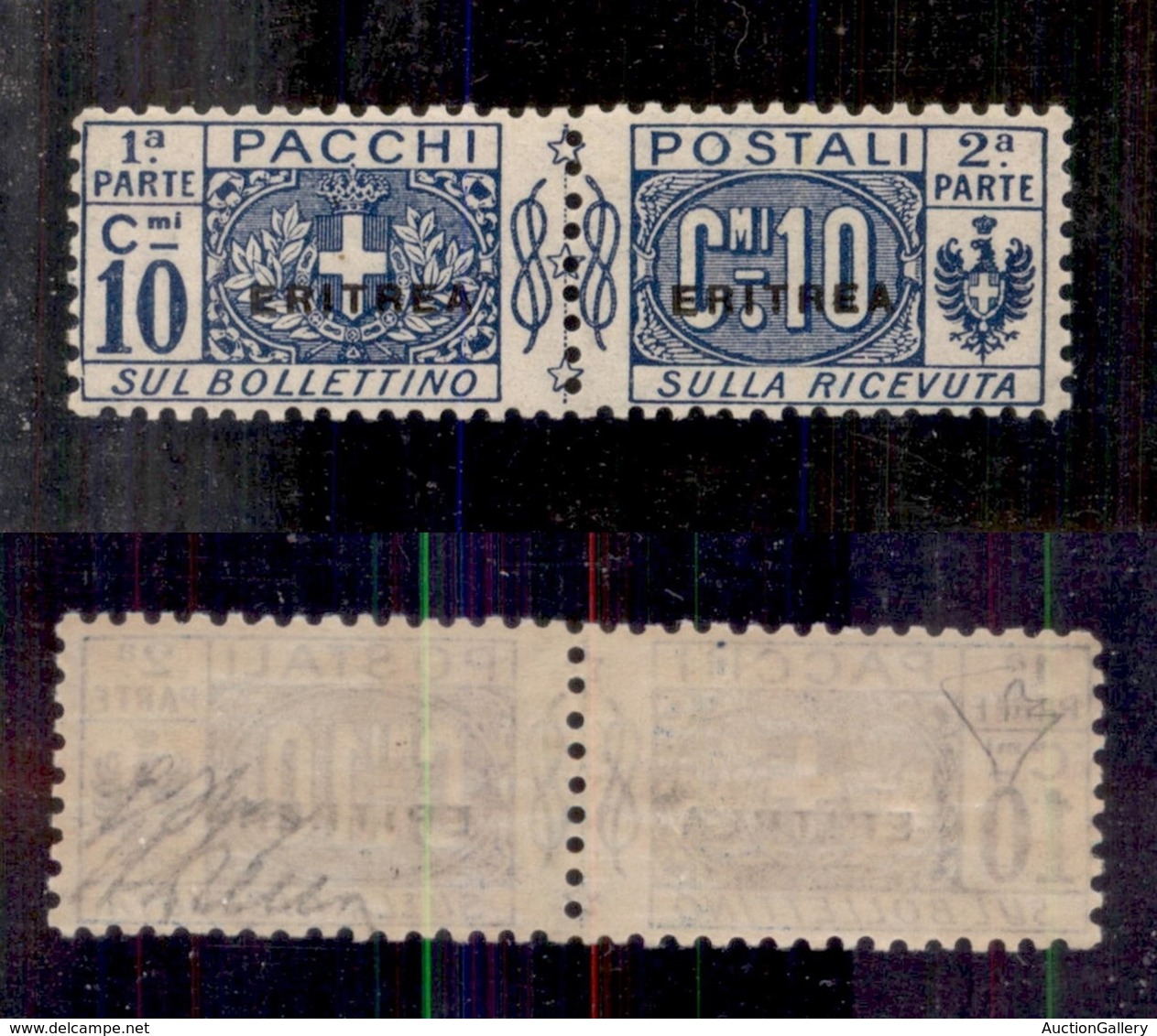 COLONIE - ERITREA - 1916 - Pacchi Postali - 10 Cent (2) - Gomma Integra - Cert. Diena (6.500) - Sonstige & Ohne Zuordnung