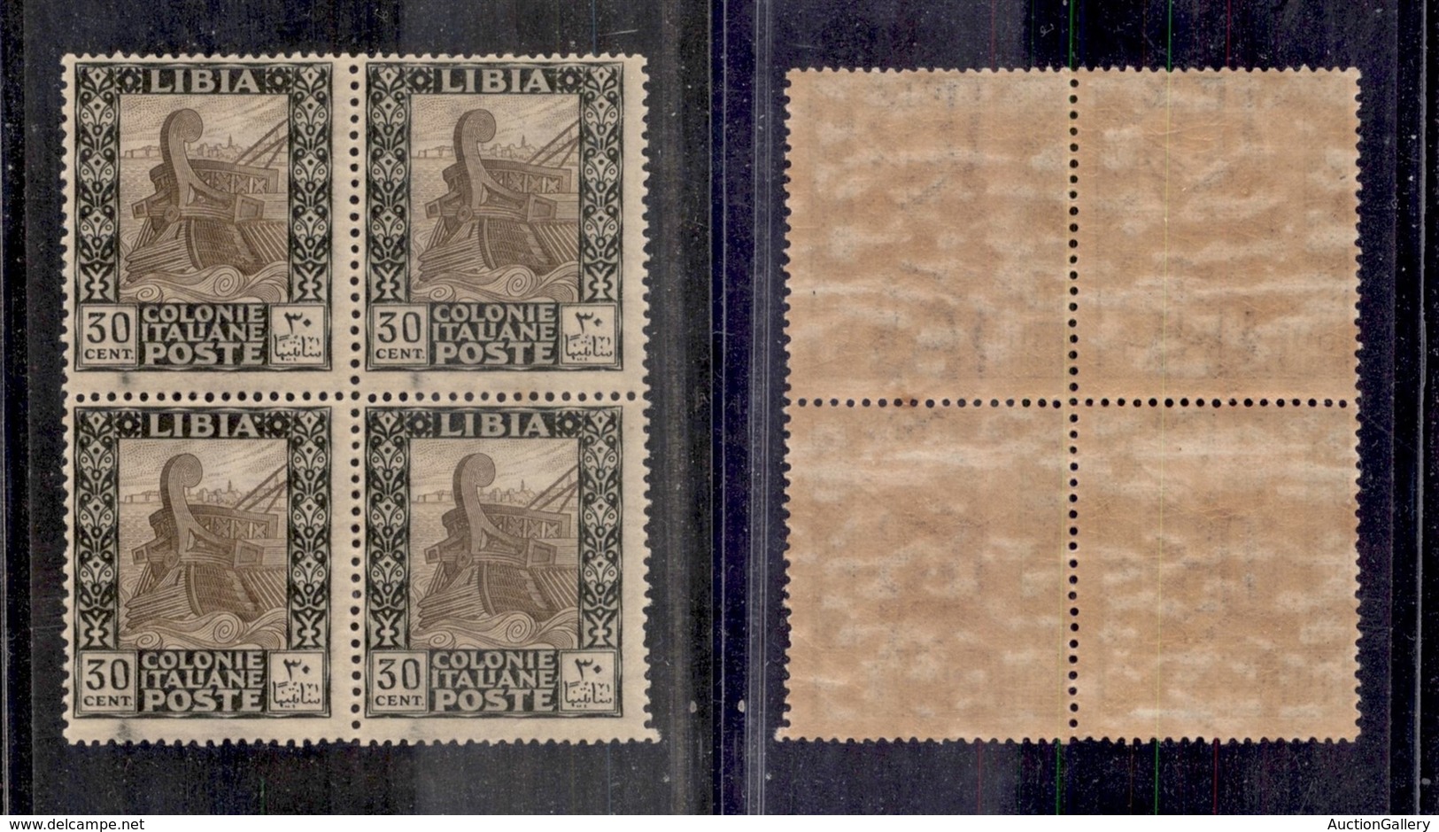 COLONIE - LIBIA - 1921 - 30 Cent Pittorica (27) In Quartina - Gomma Integra (800+) - Autres & Non Classés