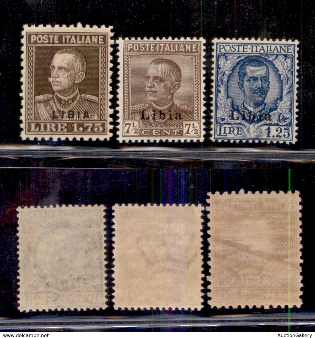 COLONIE - LIBIA - 1928/1929 - Soprastampati (78/80) - Serie Completa - Gomma Integra (600) - Altri & Non Classificati