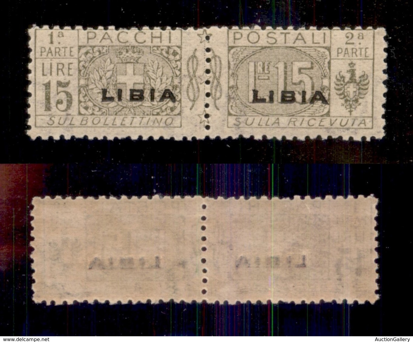 COLONIE - LIBIA - 1924 - Pacchi Postali - 15 Lire (12) - Gomma Integra - Cert. AG (480) - Autres & Non Classés