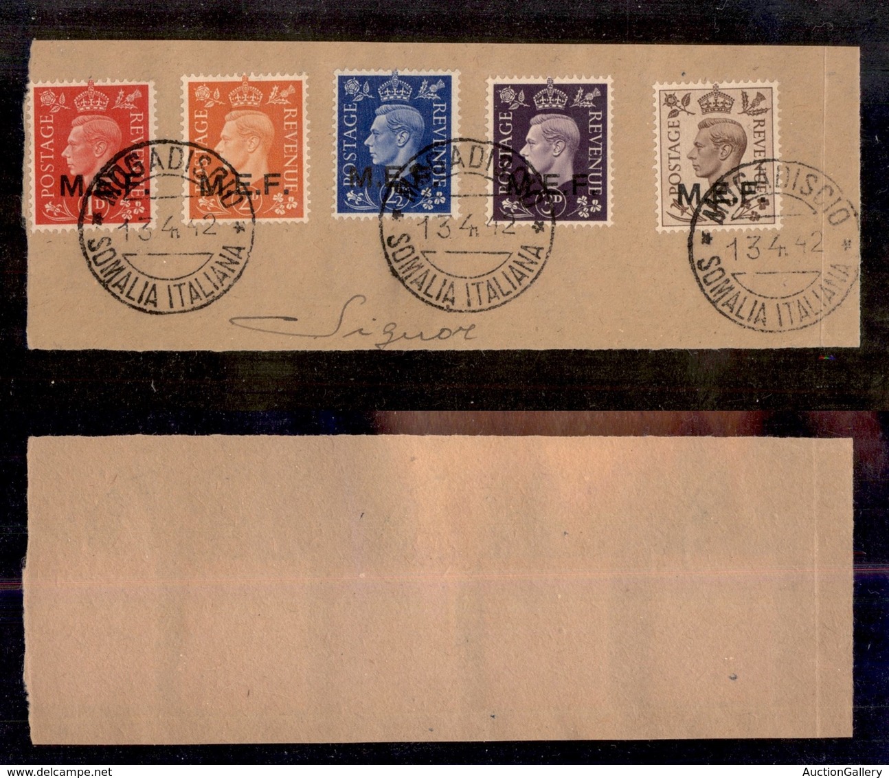 COLONIE - MEF - 1942 - Cairo (1/5) Su Frammento - Mogadiscio 13.4.42 (900) - Other & Unclassified