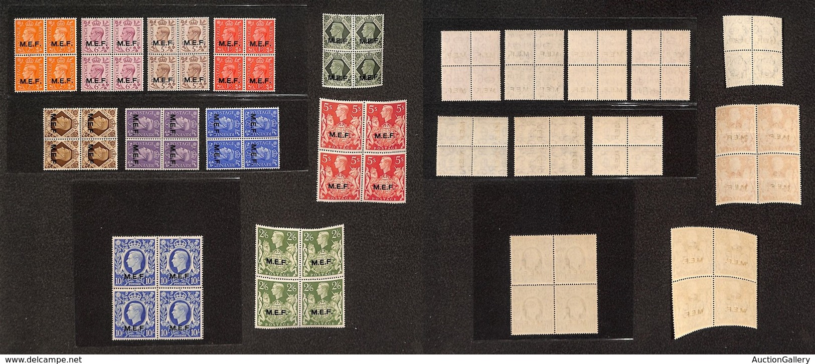 COLONIE - MEF - 1943/1947 - Soprastampati (6/16) - Serie Completa In Quartine - Gomma Integra (1.200+) - Other & Unclassified