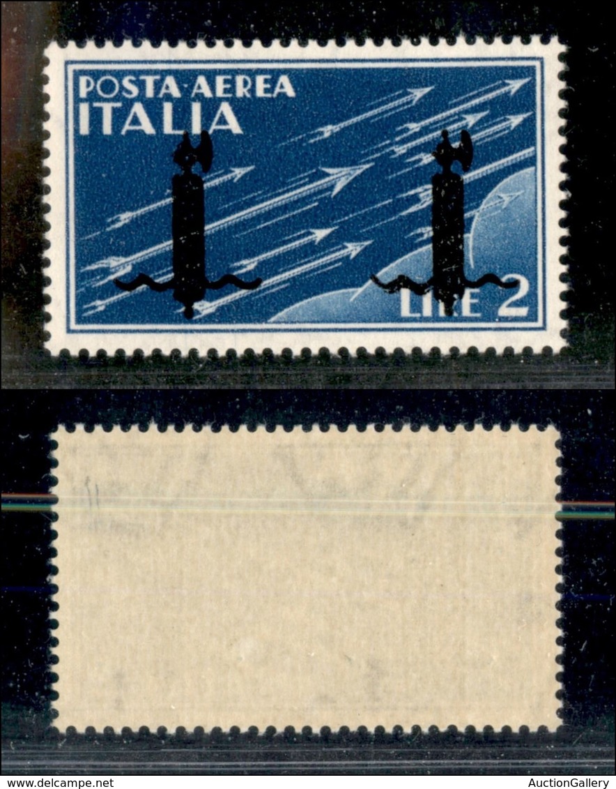REPUBBLICA SOCIALE - PROVVISORI  - 1944 - Saggi - 2 Lire (P15A-Aerea) - Posizione 13 - Gomma Integra - Cert. Colla (6.00 - Other & Unclassified