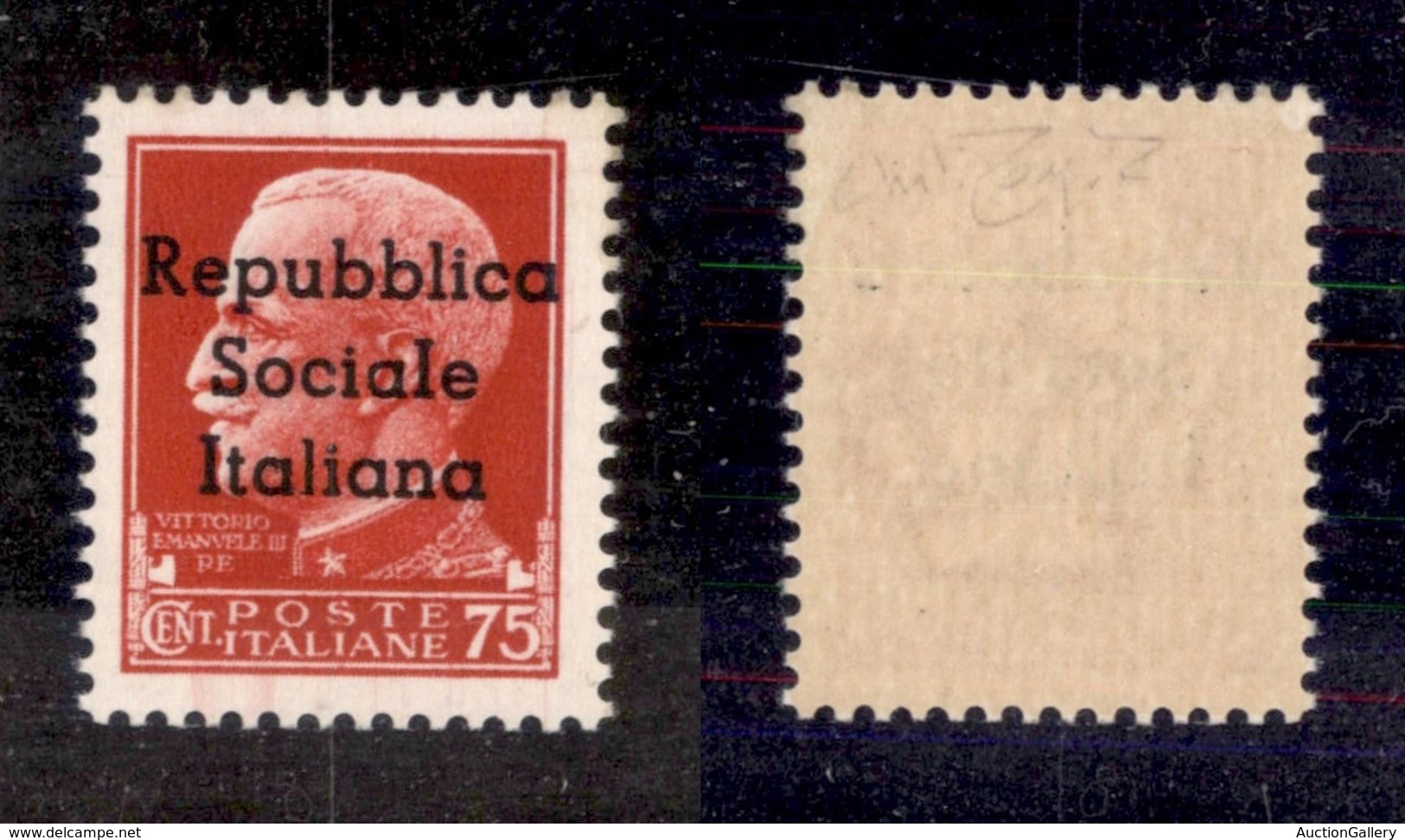 EMISSIONI LOCALI - CLN - TERAMO - 1944 - 75 Cent Carminio (7K) - Errore SOCIAIE - Gomma Integra - Raybaudi (4.500) - Other & Unclassified