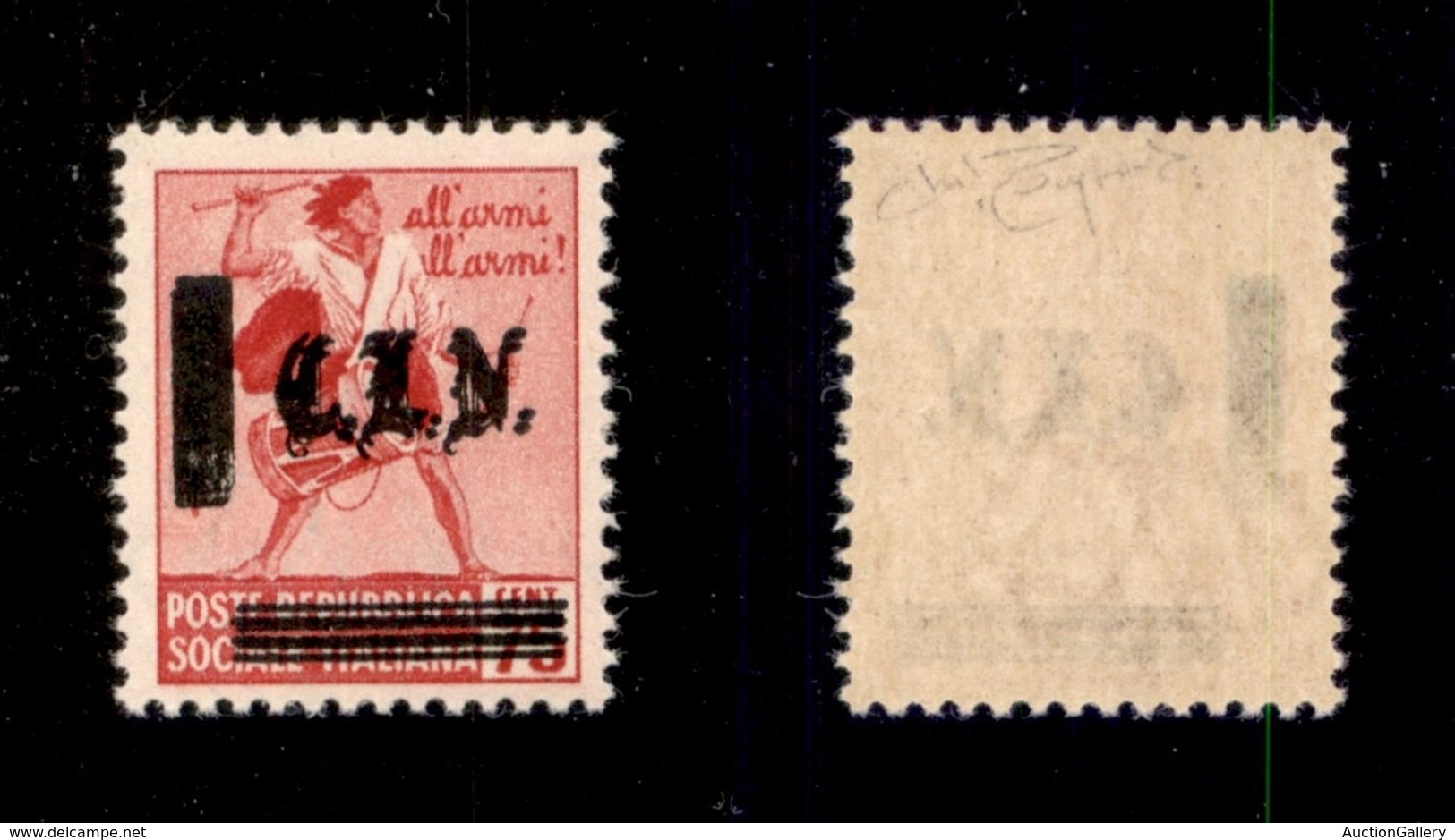 EMISSIONI LOCALI - CLN - TORINO - 1945 - 75 Cent Tamburino (10 Errani) Con Doppia Soprastampa - Gomma Integra - Raybaudi - Other & Unclassified