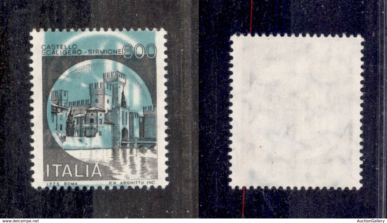 REPUBBLICA - REPUBBLICA - 1980 - 600 Lire Castelli (1523) - Azzurro Spostato - Gomma Integra - Other & Unclassified