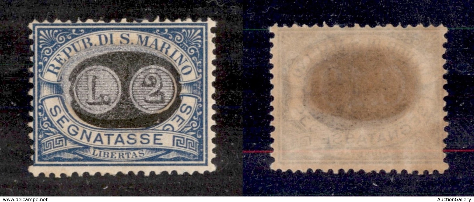 SAN MARINO - SAN MARINO - 1931 - Segnatasse - 2lire Su 10 Cent (45) - Gomma Integra (450) - Sonstige & Ohne Zuordnung