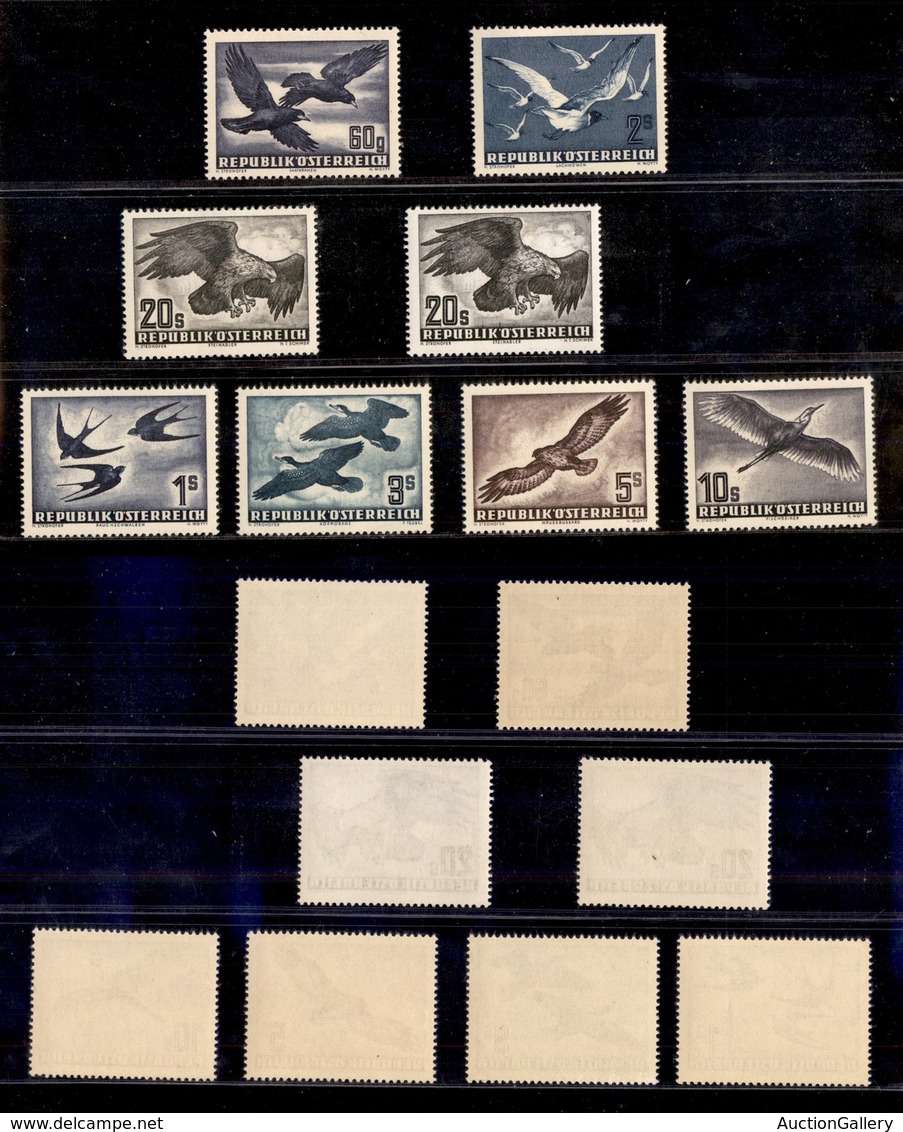 ESTERO - AUSTRIA - 1950/1953 - Uccelli I+II+III (955/956+968xy+984/987) - 3 Serie Complete - Gomma Integra (394) - Autres & Non Classés