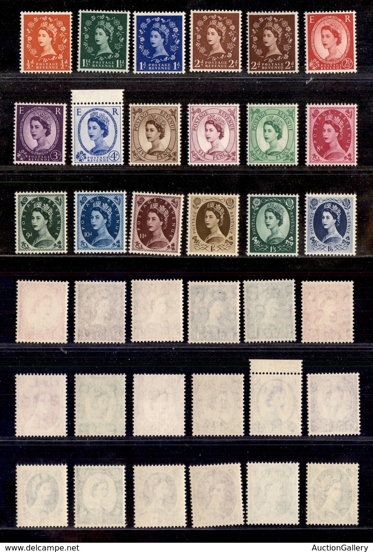 ESTERO - GRAN BRETAGNA - 1955/57 - Elisabetta II (282/298+285b) - Serie Completa - Gomma Integra (200+) - Autres & Non Classés
